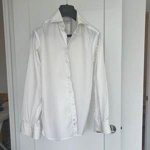 Eton dress shirt. White. Size 14.5” slim. Sleeve tailored to 33.5”